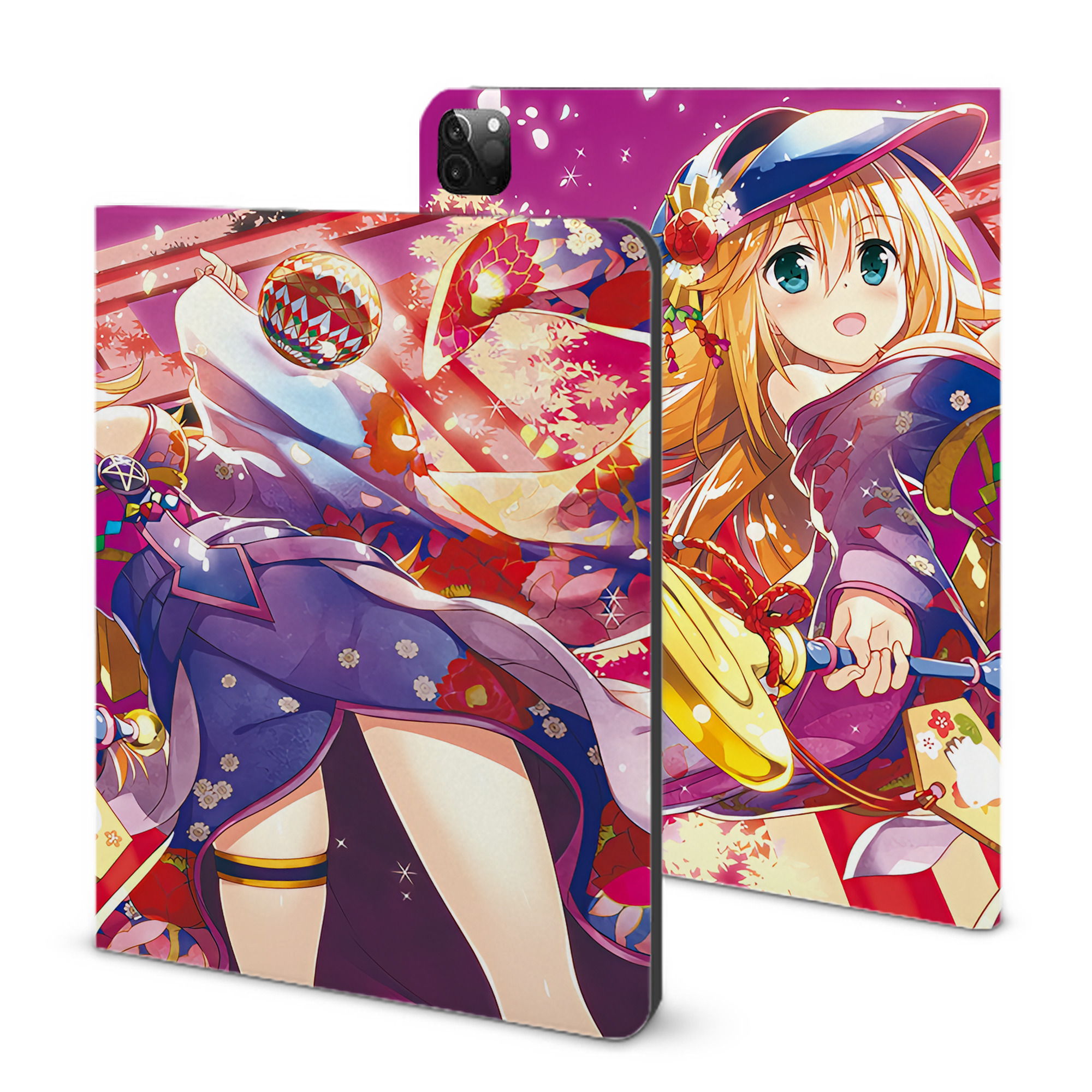 （画像用） 遊☆戯☆王 Yu-Gi-Oh! IPadケース ペンホルダー付き ブックスタイルデザイン
